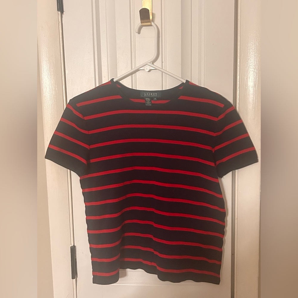 Red and Black stripe shirt
